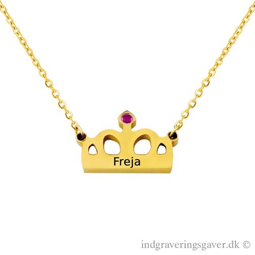 18 karat guldbelagt kronehalskæde - Billede 2