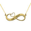 Guldbelagt Infinity-Navnehalskæde i Sterlingsølv